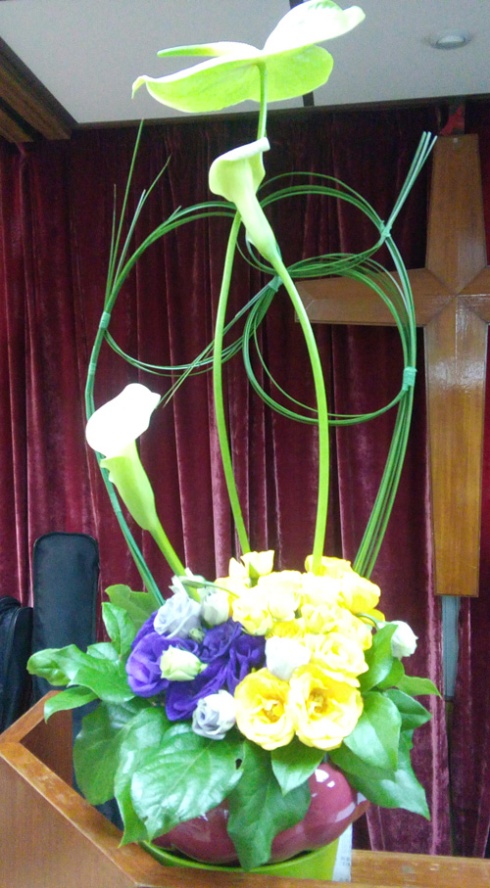 教會插花flower arrangement